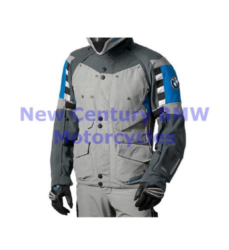 Bmw genuine motorcycle men rallye riding jacket grey/blue us 46 euro 56