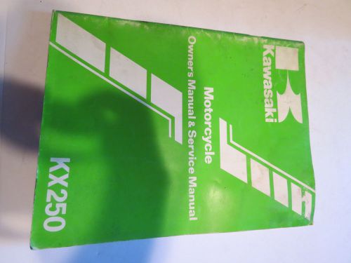 Oem factory owners and service manual kx250 kx 250 l91
