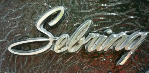 Sebring chrysler dodge plymouth script emblem metal chrome vintage old