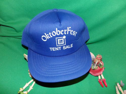 Oktoberfest gm tent sale dealer baseball hat, vintage cool find gm hat collector