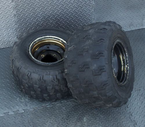 Dunlop kt335 rear tires wheels aluminum rims yamaha banshee yfz450 raptor c-63