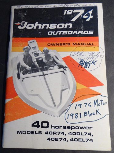 1974 johnson outboard motor 40 hp owners manual  (226)