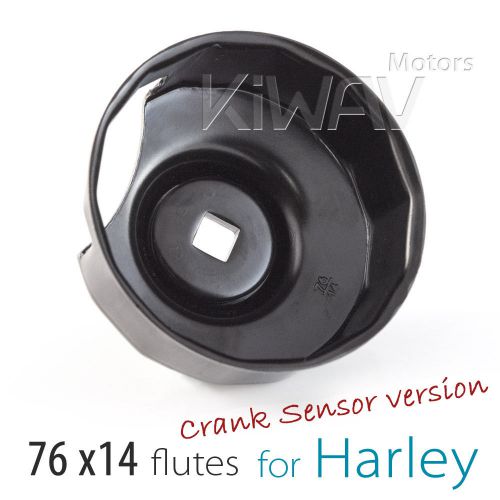 Kiwav-cap type oil filter wrench remove 76mm 14 flutes crank sensor for harley ε