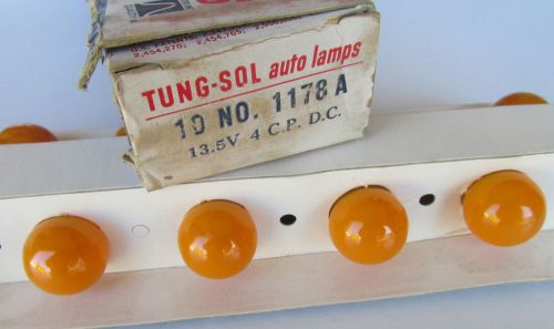 Tung-sol 1178a - amber lamp 12v bayonet base - box of 10
