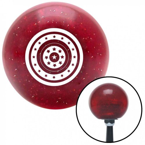White star target red metal flake shift knob with 16mm x 1.5 insert amc parts