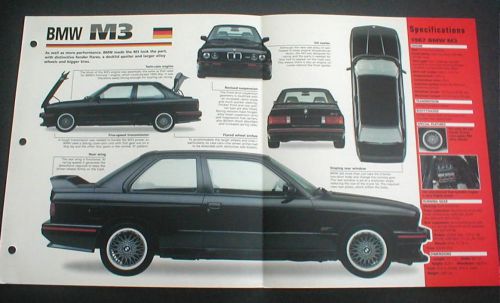 1987 bmw m3 coupe unique imp brochure