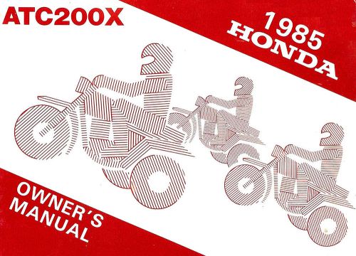 Purchase 1985 HONDA ATC200X ATV OWNERS MANUAL -HONDA ATC 200 X ATV