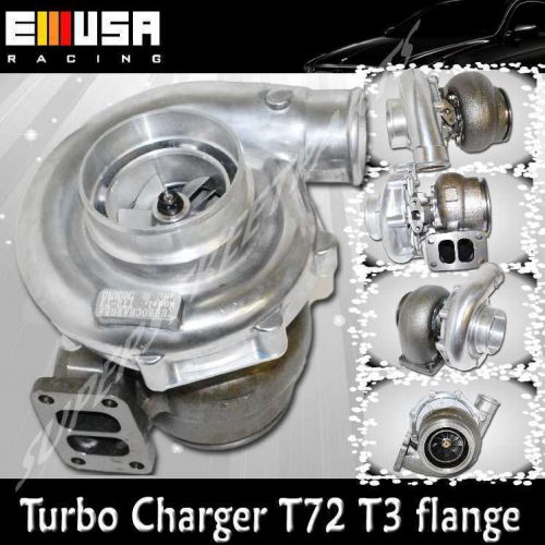 Turbo charger t72 t3 flange .84 a/r 4&#034; inlet 2.5&#034; outlet twin scroll oil cooled