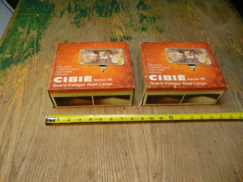 2 vintage cibie road lamps driving lights clear series 95 iode in box e2 h2 b01