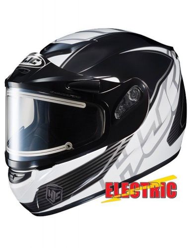 Hjc cs-r2 injector snow helmet w/ electric shield silver/white/black xs