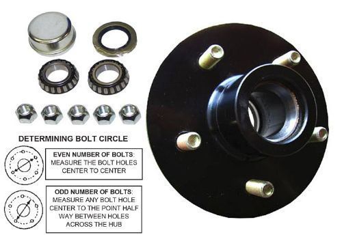 5 on 4.5&#034; bolt circle with 67048 &amp; 11949 bearings (1 1/4&#034; x 3/4&#034; i.d.) fits #253