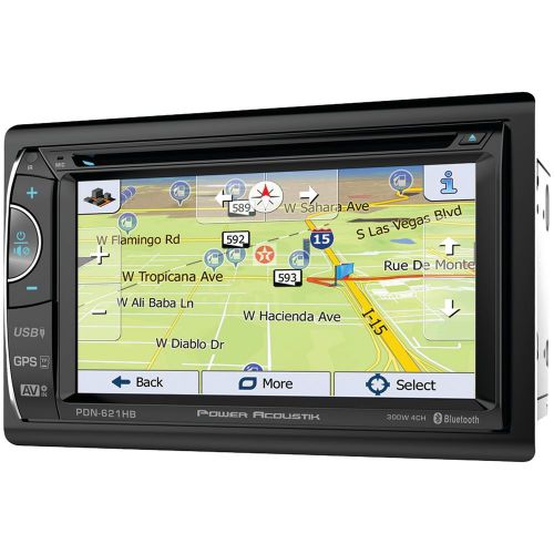 Power acoustik pdn-621hb 6.2&#034; incite double-din in-dash gps navigation lcd to...