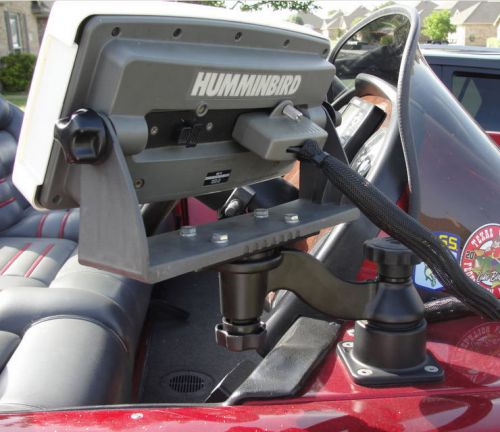 Ram swing arm mount, horizontal, many uses - lowrance, garmin, humminbird