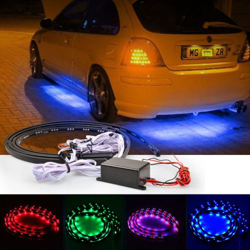 7 color led strip under car tube underglow glow system underbody neon lights kit