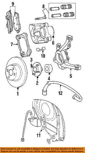 Mopar oem 4670292af brake-hub assembly