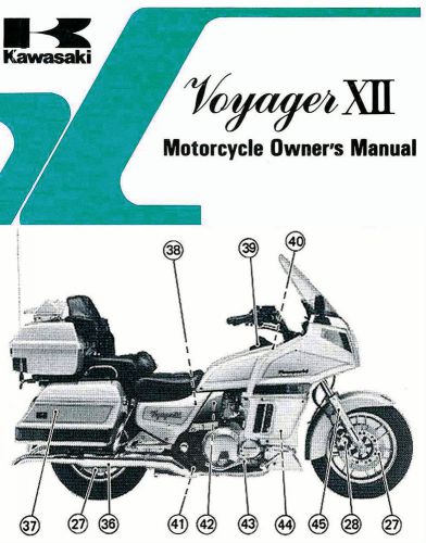 1995 kawasaki voyager xii motorcycle owners manual -voyager-zg1200b9-kawasaki