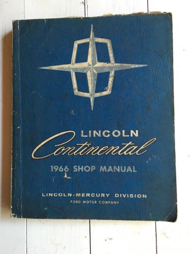1966 lincoln continental shop manual original