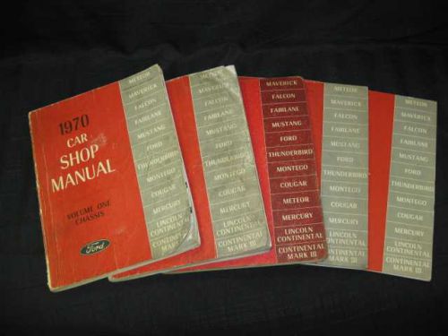 1970 ford 5-volume passenger car shop manual set