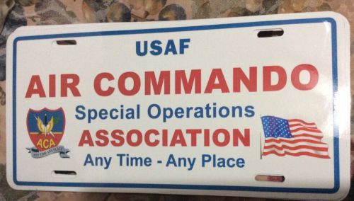 Usaf air force license plate  air command special operations anytime any place