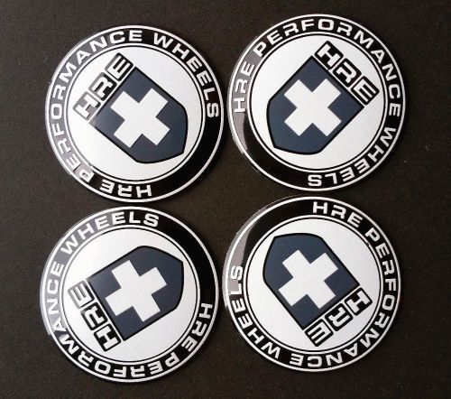 4pcs grey white metal wheel center label hub cap emblem sticker hre performance