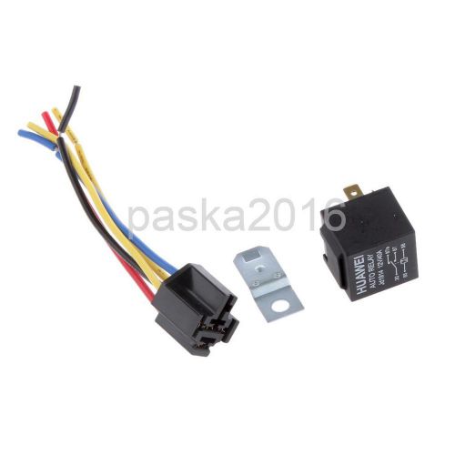 Automobile relay12v 40a 4pin waterproof integrated high quality 5 wireblack