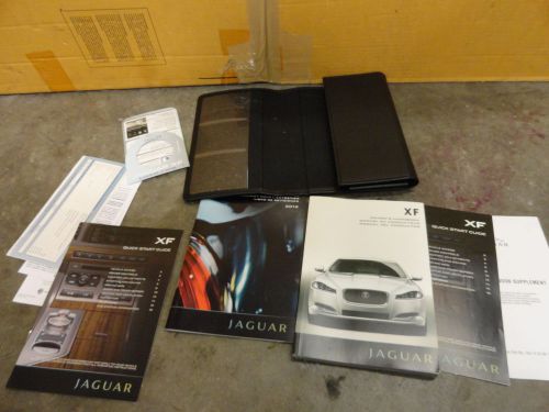 2012 jaguar xf xfr complete oem owner manual set with leather holder nice!