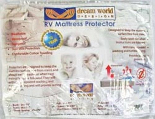 Rv trailer camper bed terry mattress protector white rv queen rv60x80mpro