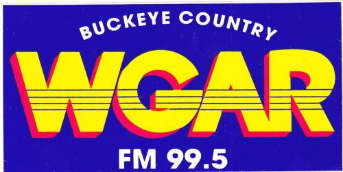 99.9 wgar cleveland buckeye country sticker radio ohio decal osu indians browns