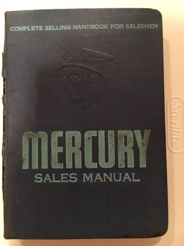 1953 mercury dealership salesman data book - original 53 merc sales manual