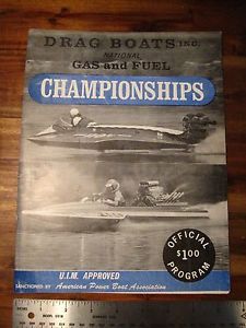 Vintage original drag boats inc national gas fuel championships program magazine