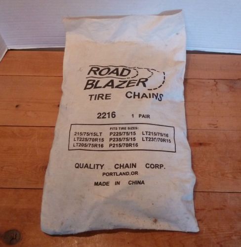 Quality chain corp. road blazer light truck tire chains # 2216 new!