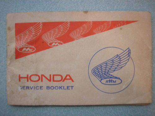 Vintage 1960 61 62 63 64 65 honda service booklet warranty registration book