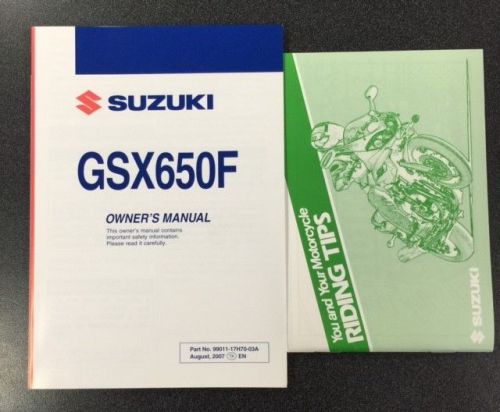 Suzuki owner owners manual guide book 07 2007 gsx650f gsx 650 f 650f