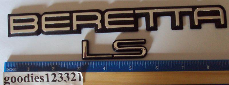New gm beretta ls chrome emblem #10108001 used 8 3/4" x 1"