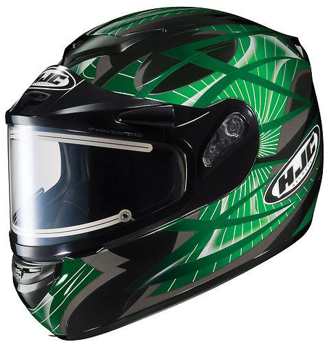 Hjc cs-r2 storm full face motorcycle helmet electric shield green size large