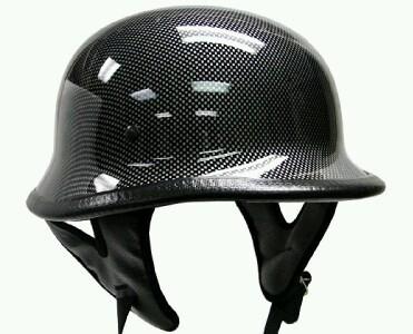 New in box! tms german style motorcycle biker helmet carbon fiber dot w/pouch