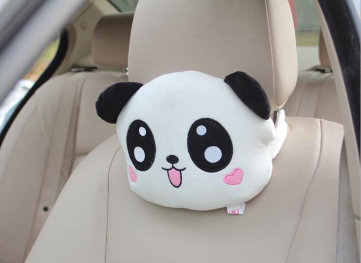 1pc panda plush auto car seat neck rest headrest pillows cute cartoon new
