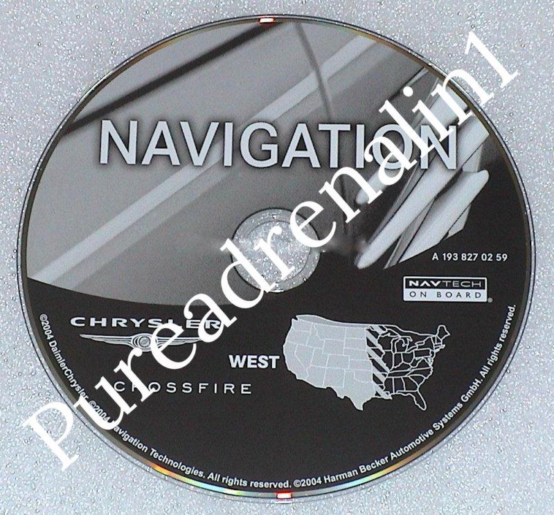 2005 2006 2007 chrysler crossfire roadster coupe navigation nav map disc cd west