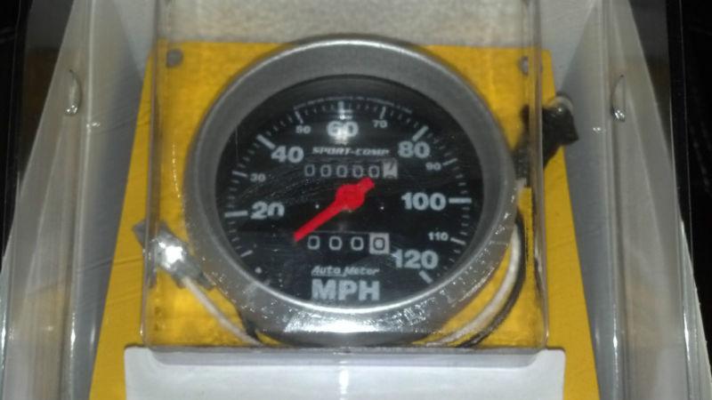 Auto meter 3992 sport-comp in-dash mechanical speedometer 3 3/8 in. 120 mph