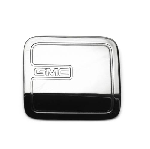 10-14 terrain gas fuel door replacement chrome w/ gmc logo by gm 19171943
