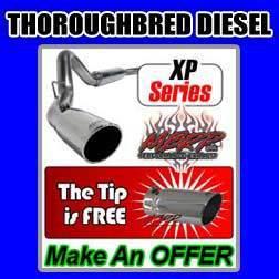 Mbrp xp series 4" turbo back single system offroad style 05-07 cummins s6126409