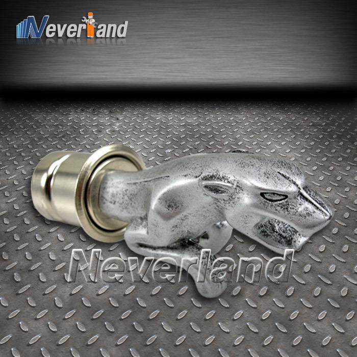 Silver leopard style auto car cigarette lighter plug socket 12v