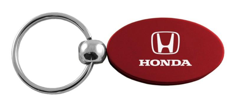 Honda burgundy oval keychain / key fob engraved in usa genuine