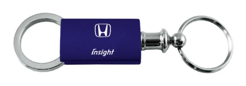 Honda insight navy anodized aluminum valet keychain / key fob engraved in usa g