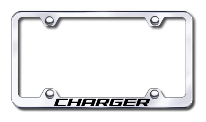Chrysler charger wide body  engraved chrome license plate frame -metal made in