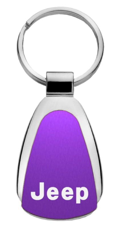 Chrysler jeep purple teardrop keychain / key fob engraved in usa genuine
