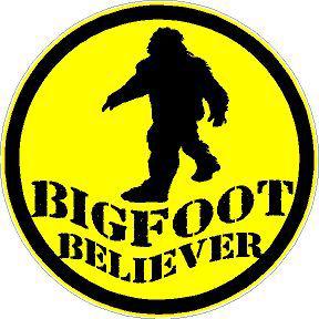 Warning decal / sticker * new * bigfoot believer / sqautch big foot