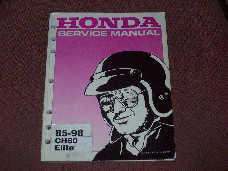 Oem honda ch80 elite scooter service repair manual 