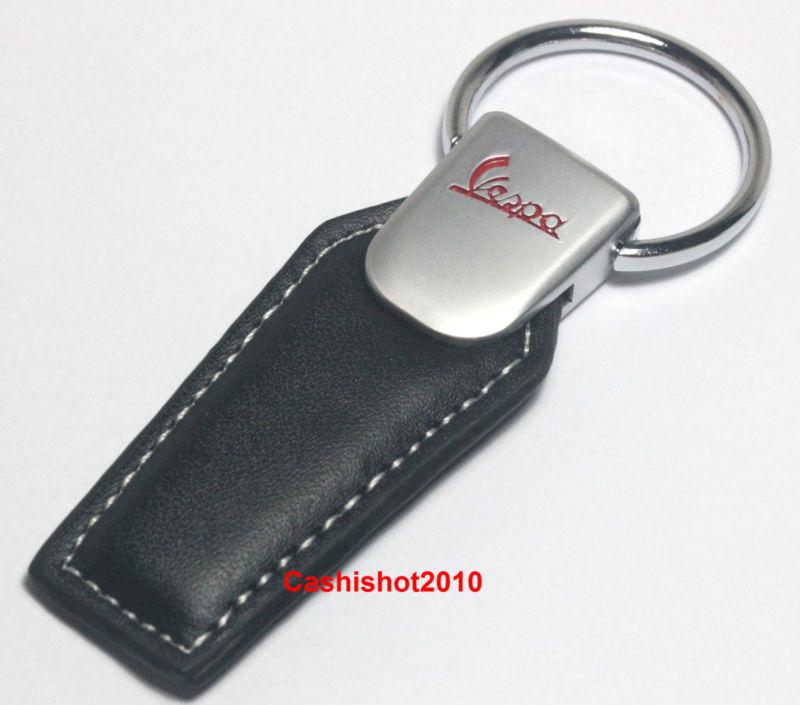 Vespa leather pull key chain ring px lx lxv gts scooter 300 50 ie sport 