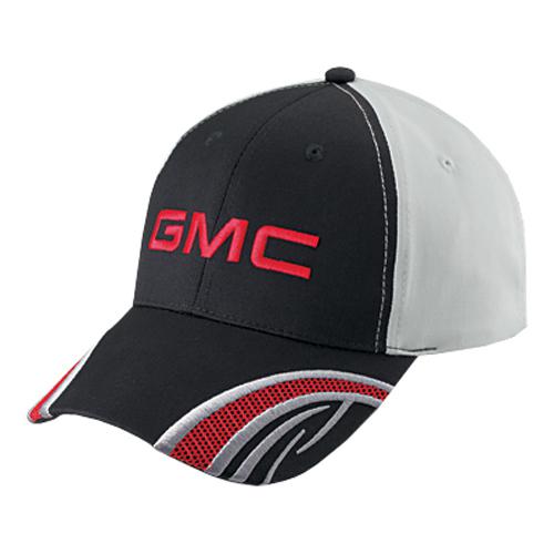 Gmc mesh accent visor black baseball cap, baseball hat, licensed + free gift